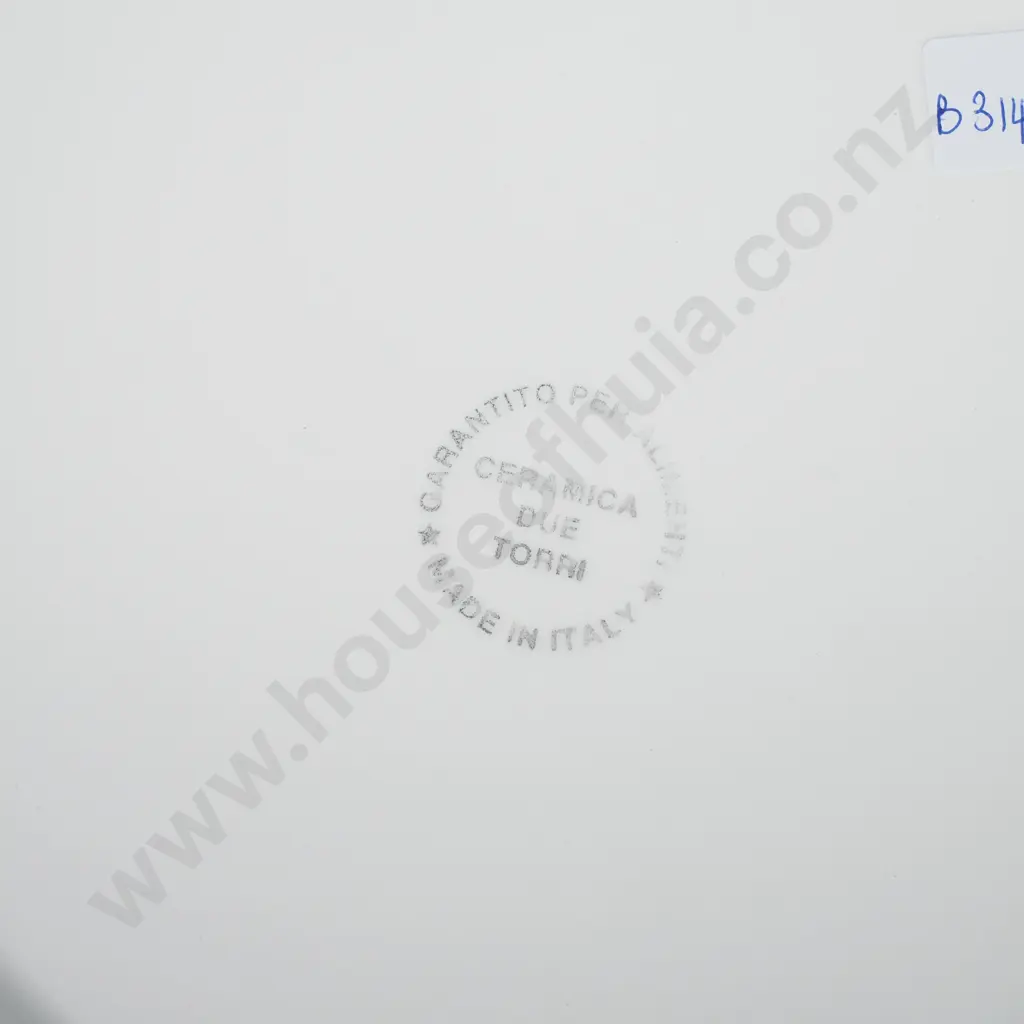 Large Ceramica Du Toro Italian Platter w Central Crab Motif on a White Background Image 1++