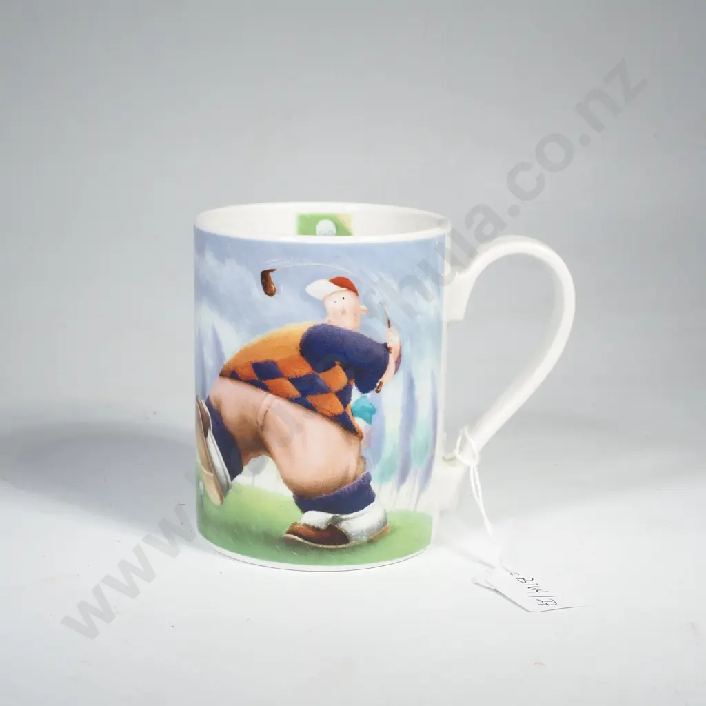 Portmeirion Mug w Golfing Theme Designed by Rob Scotton Image 1++