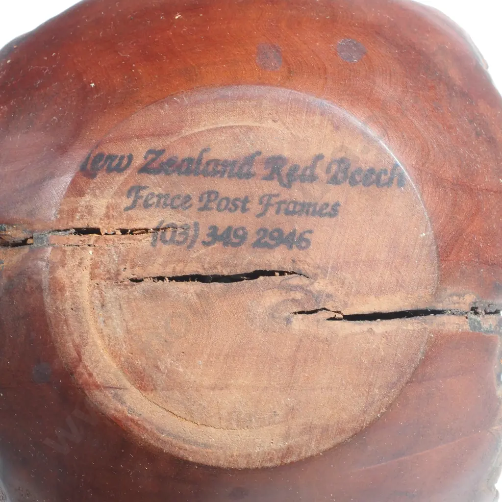 Turned Timber Lidded Trinket Dish & NZ Red Beech Timber Bud Vase Image 1++