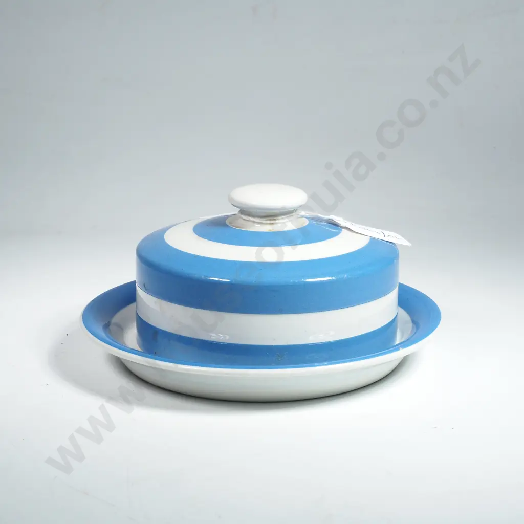 T G Green Cornish Ware Butter Dish w Green Stamp Image 1++