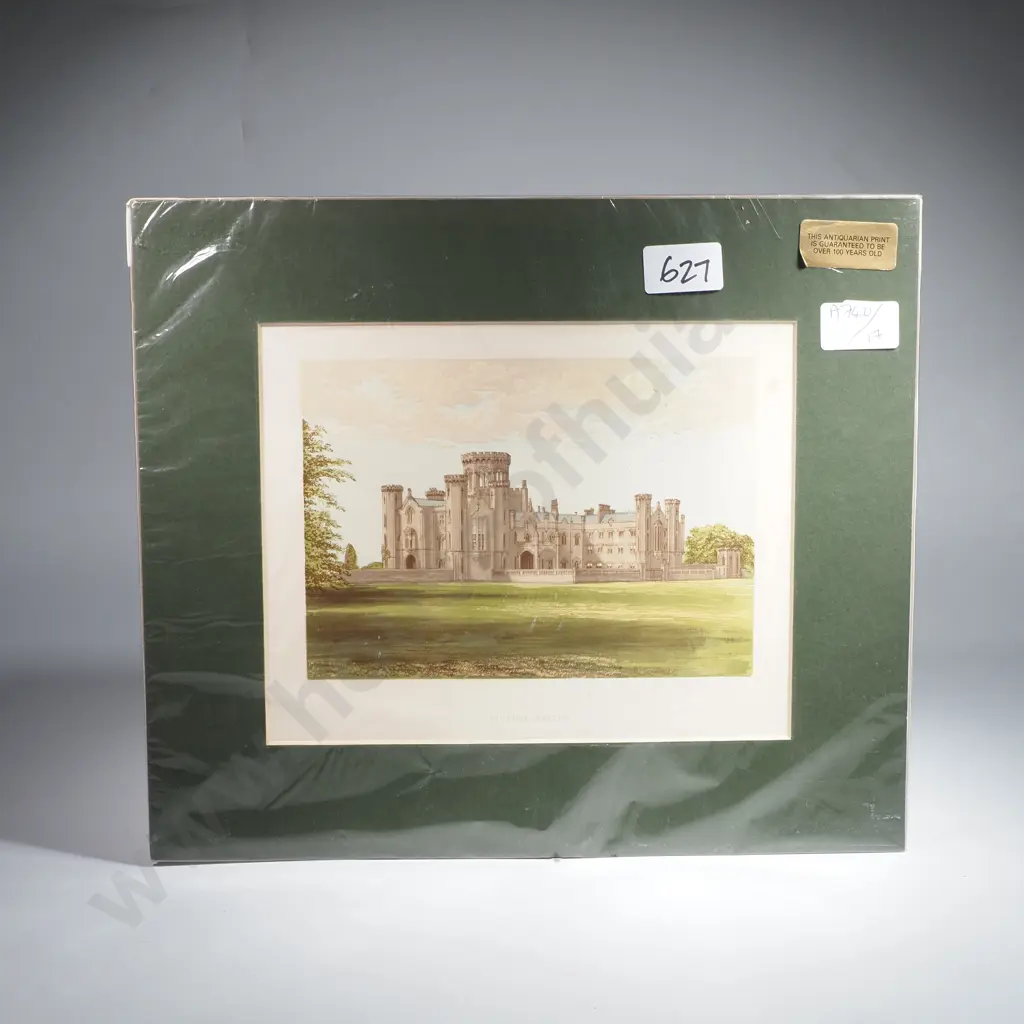 Studley Castle, Warwickshire - Unframed Antique Lithograph Image 1++