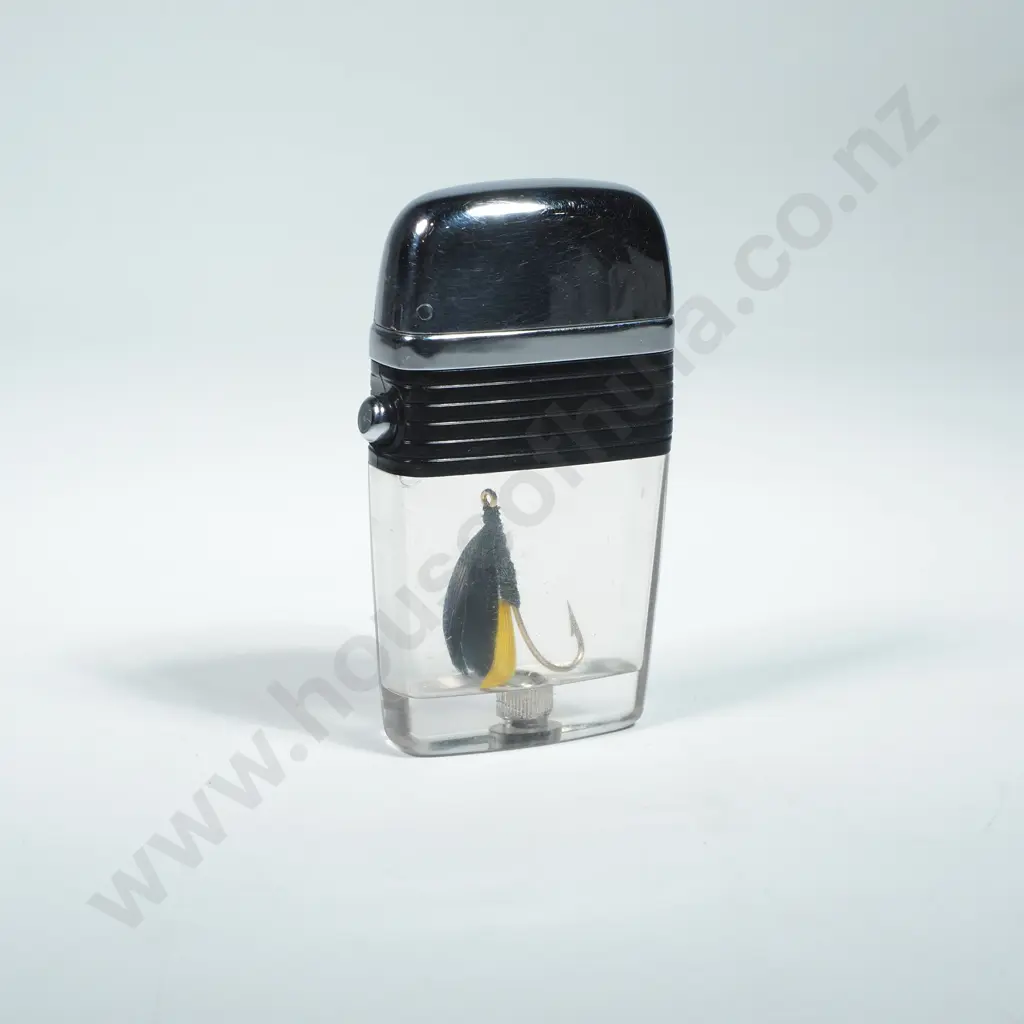 Vintage Scripto Vu Lighter - Fly Fish Hook Image 1++