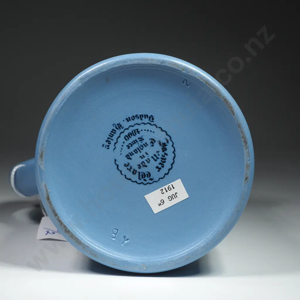Blue Jasperware Pitcher Produced by Dudson & Hanley Image 1++