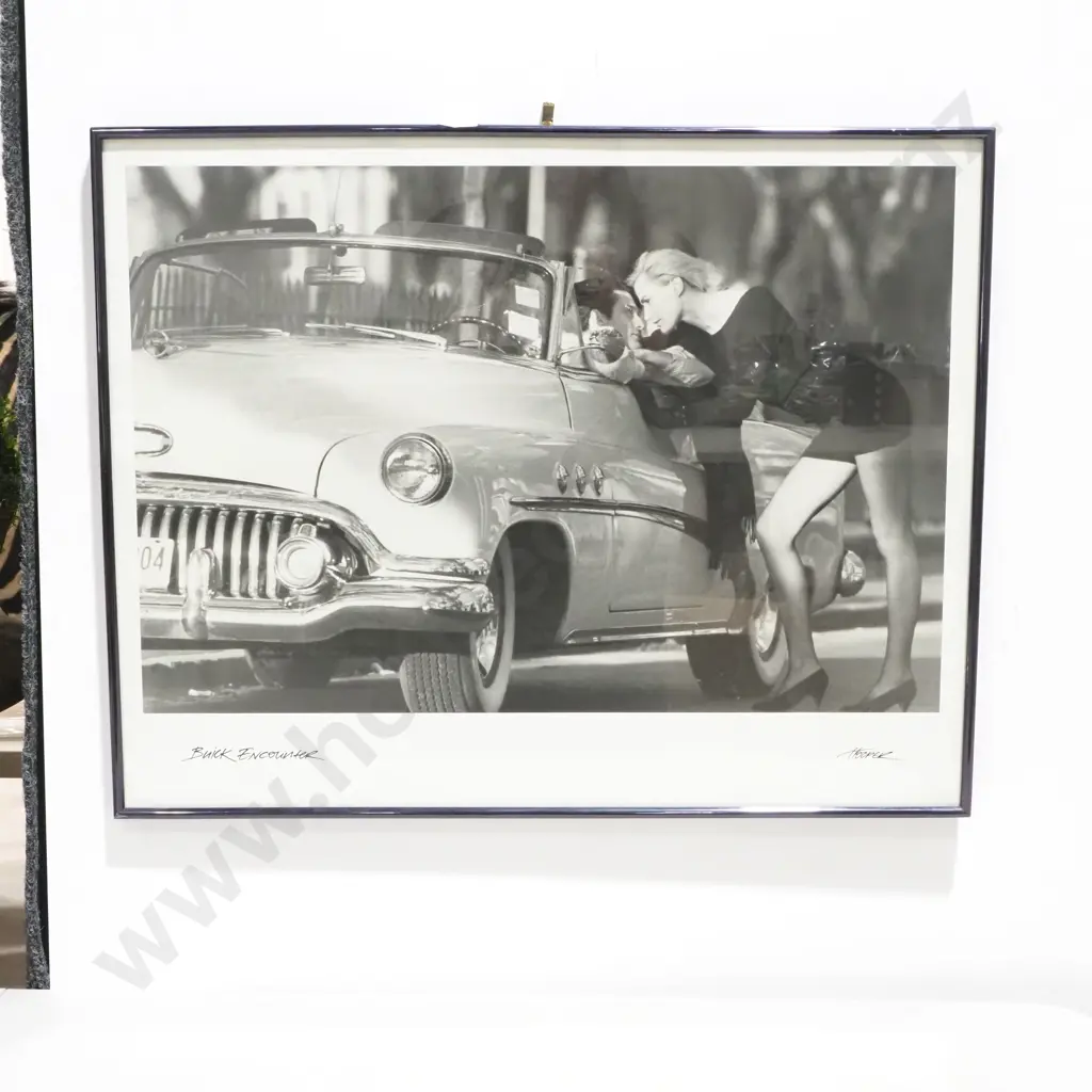 Martin Hopper - Buick Encounter, Framed Black & White Print Image 1++