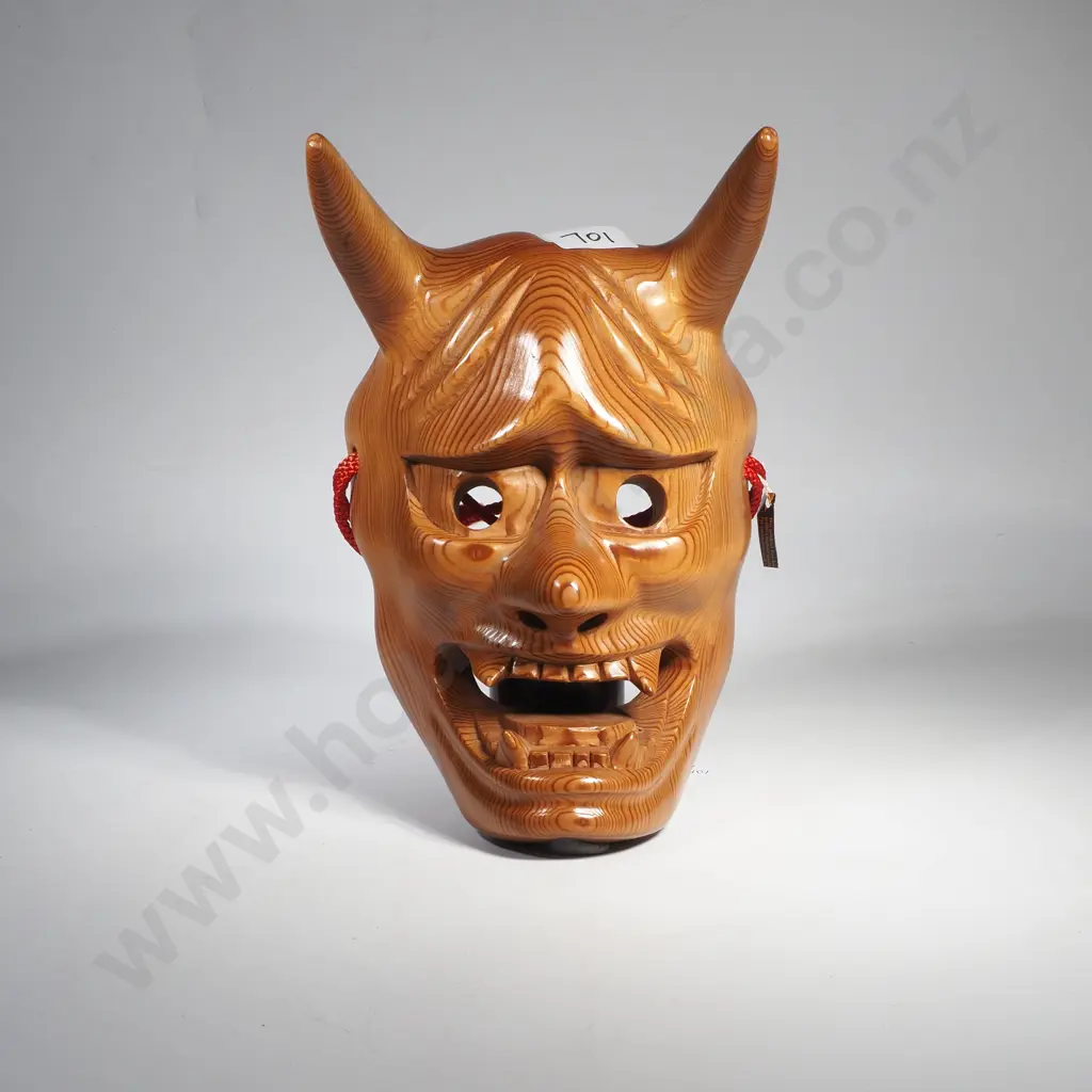 Japanese Wooden  Hannya Mask Image 1++