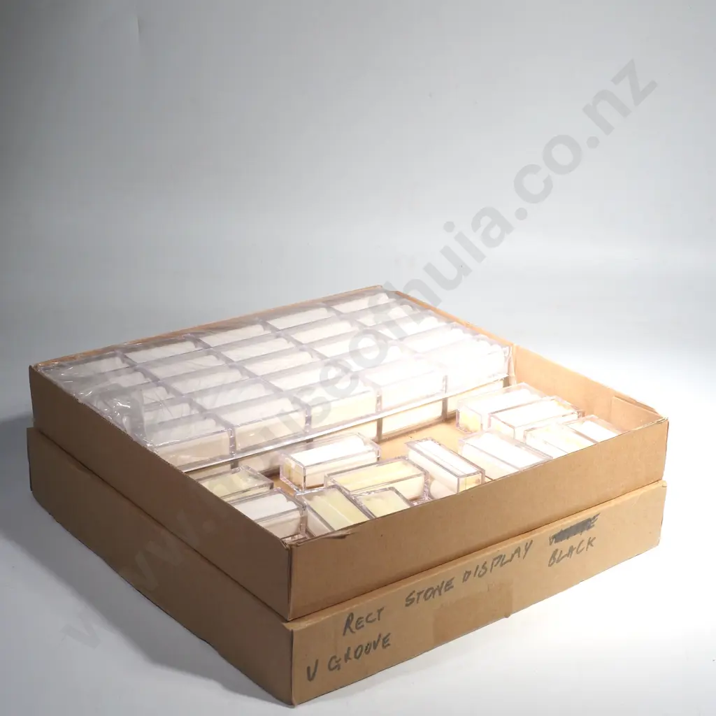 Large Group of Rectangular Gem Display Boxes Image 1++