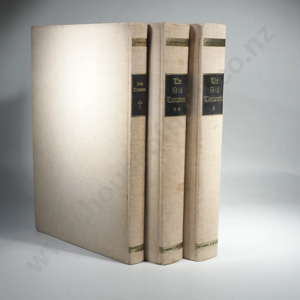 Three Volumes - Gutenberg Bible Facsimilie Image 1++
