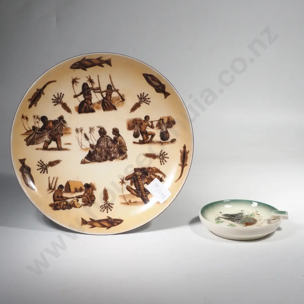 Brownie Dowling Aboriginal Plate &  Small Ashtray w  Molded Koala Bear Design Image 1++