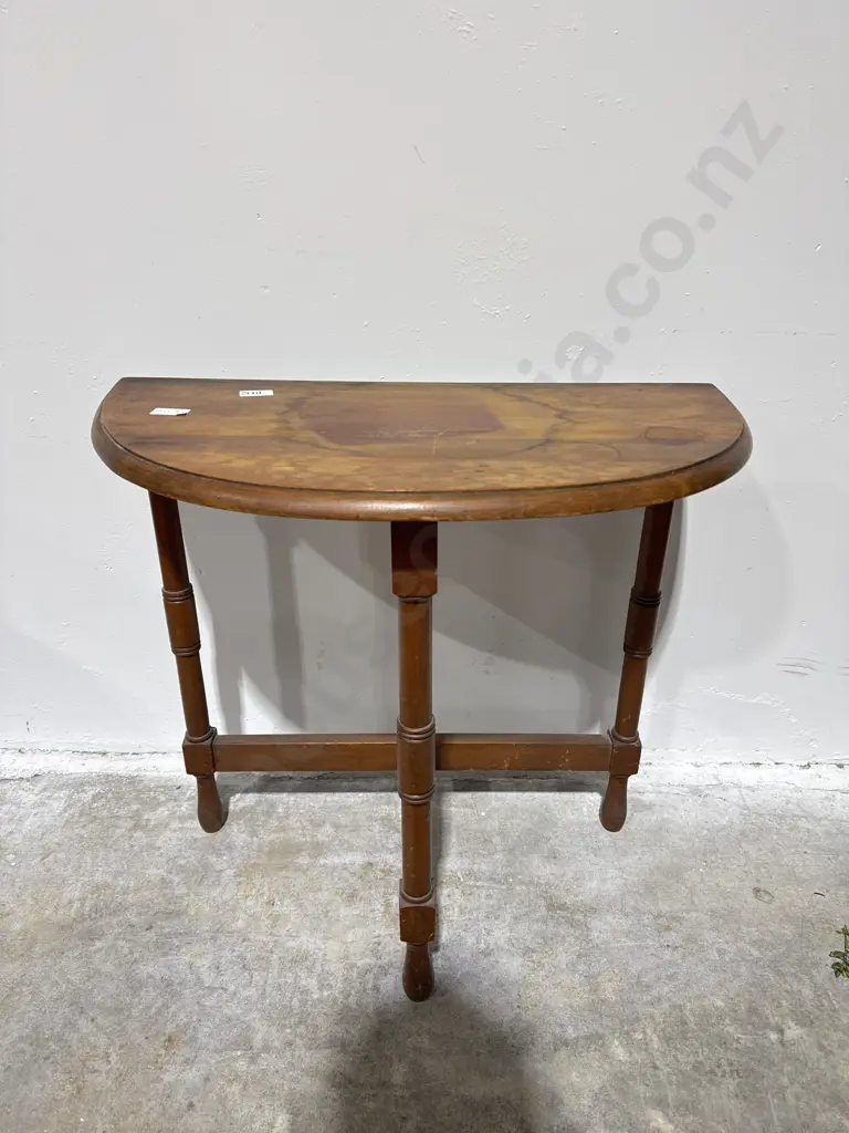 Colonial Style Half Round Side  Table Image 1++