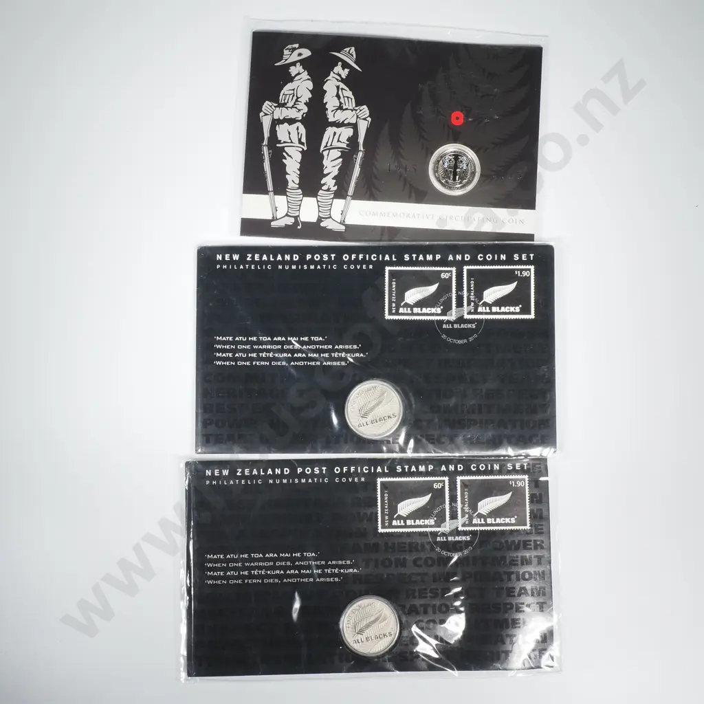 2011 Two Combined Philatelic and Numismatic sets celebrating the All Blacks Image 1++