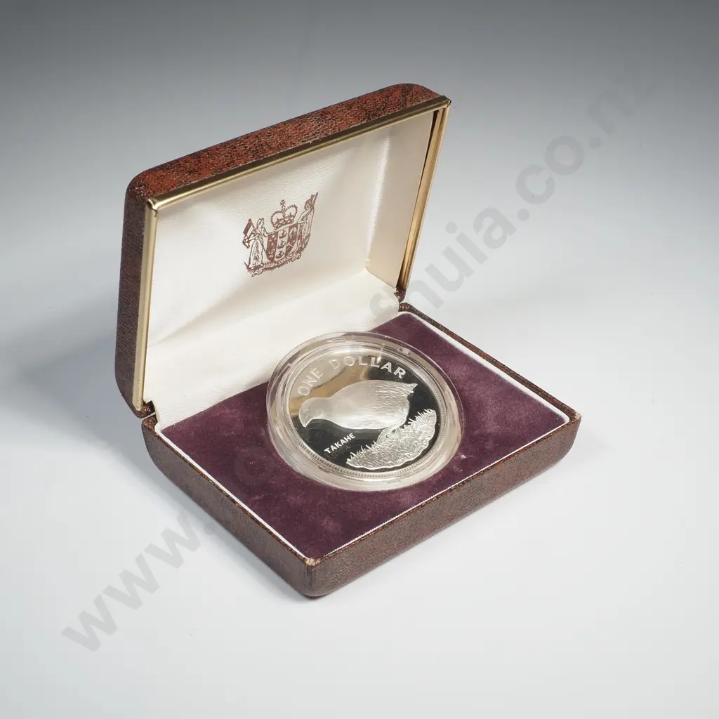 NZ 1982 Proof Silver Dollar Image 1++