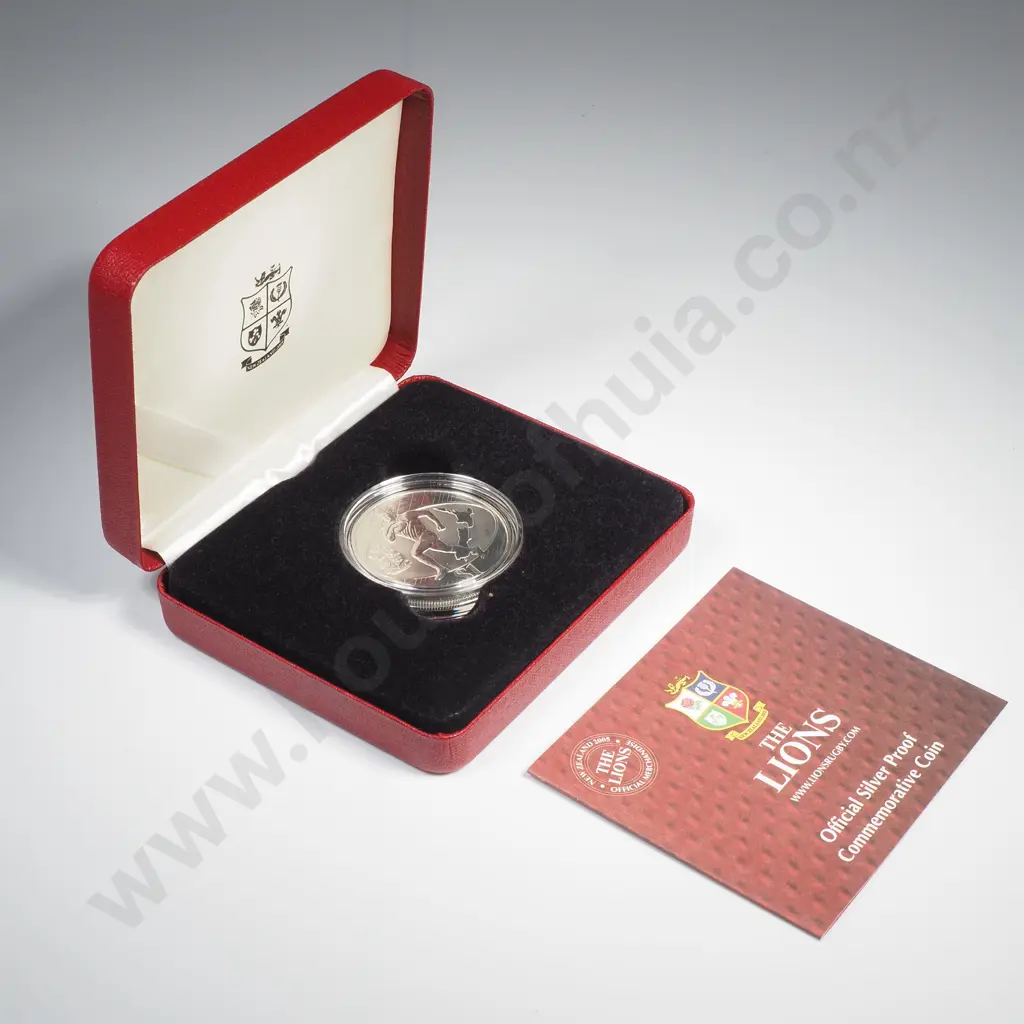NZ 2005 British Lions Commemorative Silver Proof One Dollar coin Image 1++