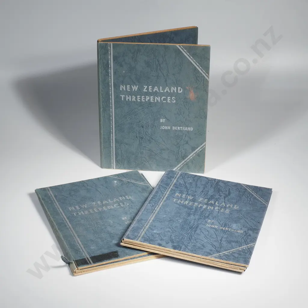 Two Partially Complete John Bertrand NZ Sixpence Albums - Average to Poor Condition - No Silver Coins Image 1++