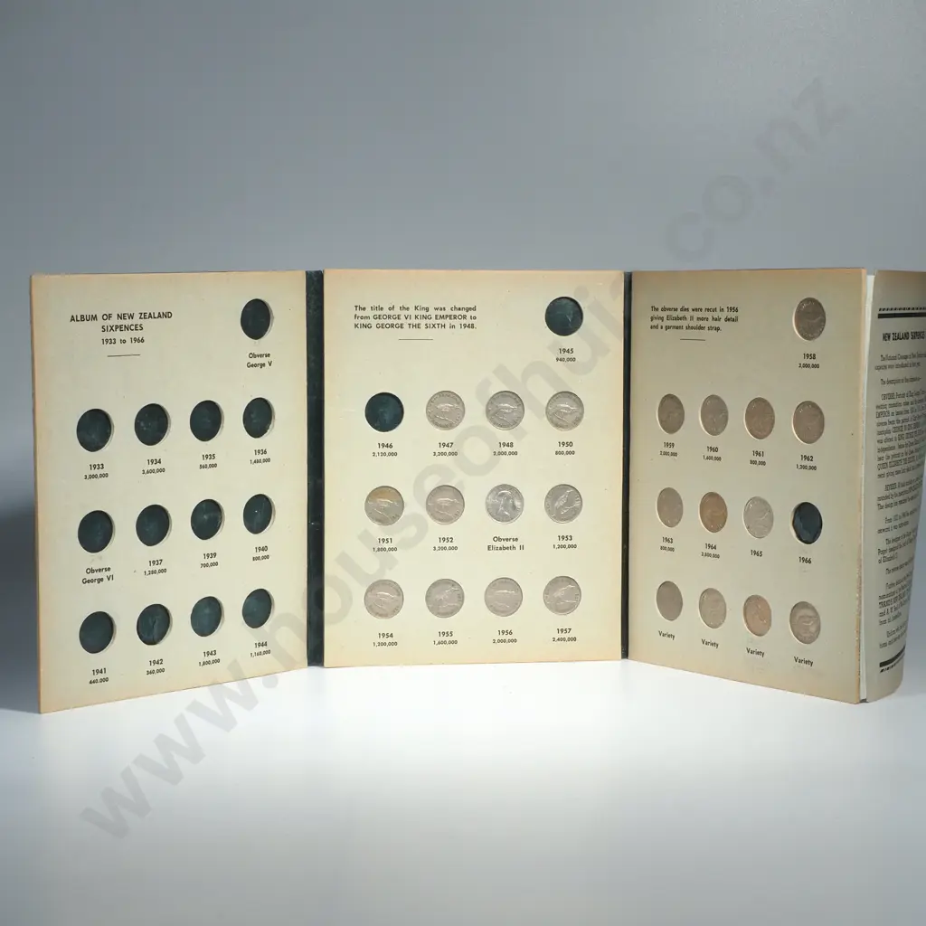 John Bertrand NZ Six Pence Coin Folder Image 1++