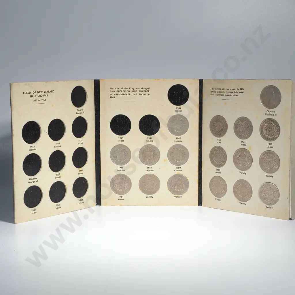 John Bertrand NZ Half Crown Coin Folder Image 1++