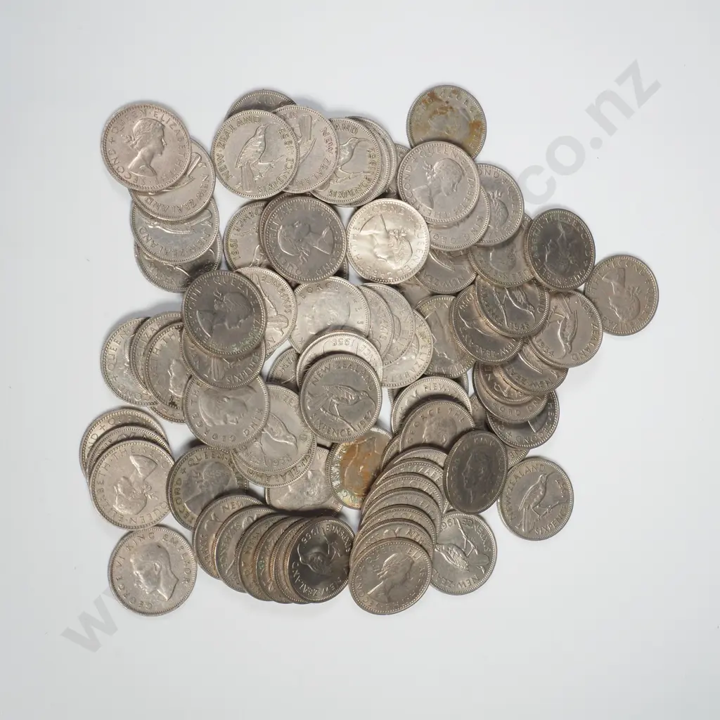 Lot of Post - 1946 New Zealand Sixpence's Image 1++