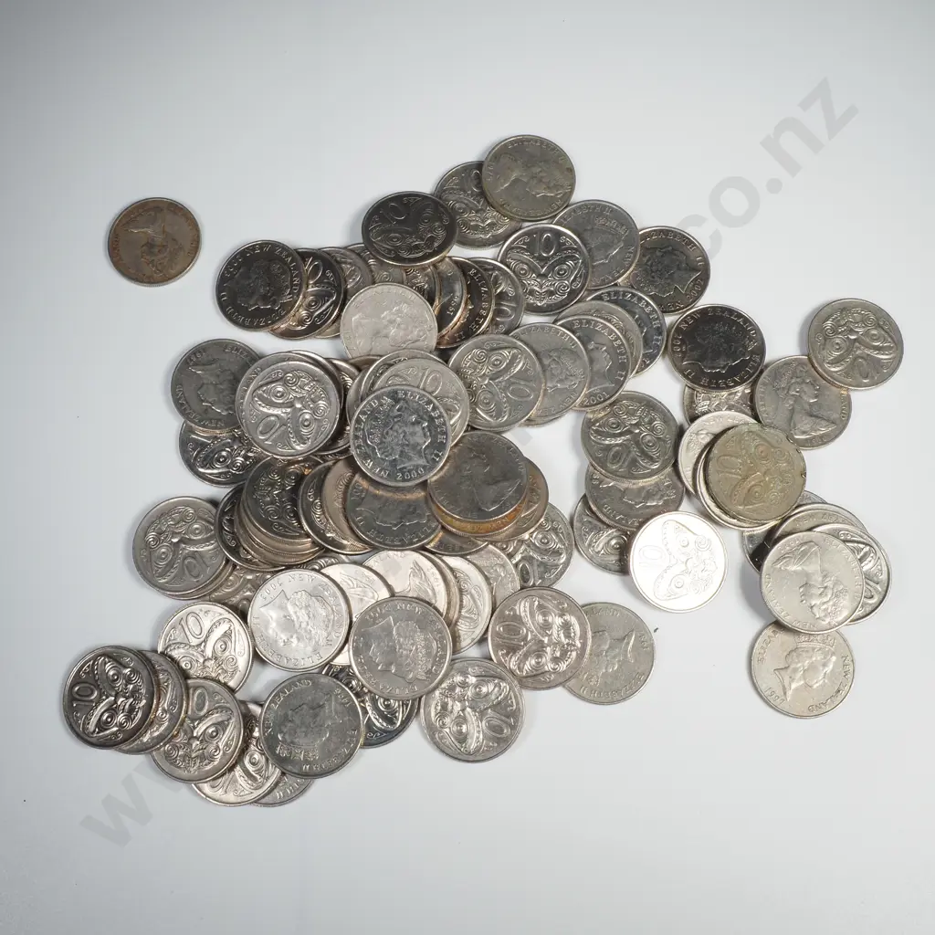 490 Grams of NZ Ten Cent Coins Image 1++