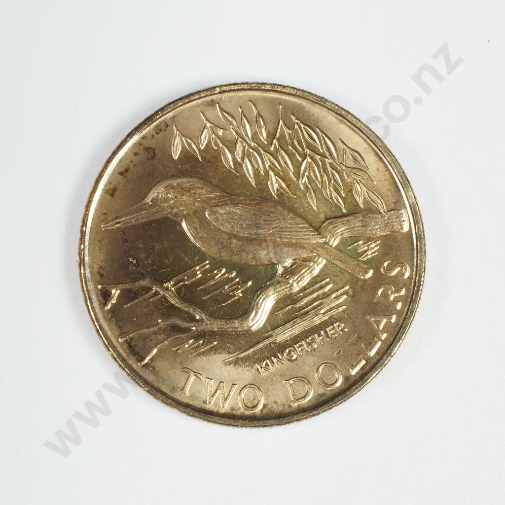 NZ 1993 Kingfisher Two Dollar Coin  Image 1++