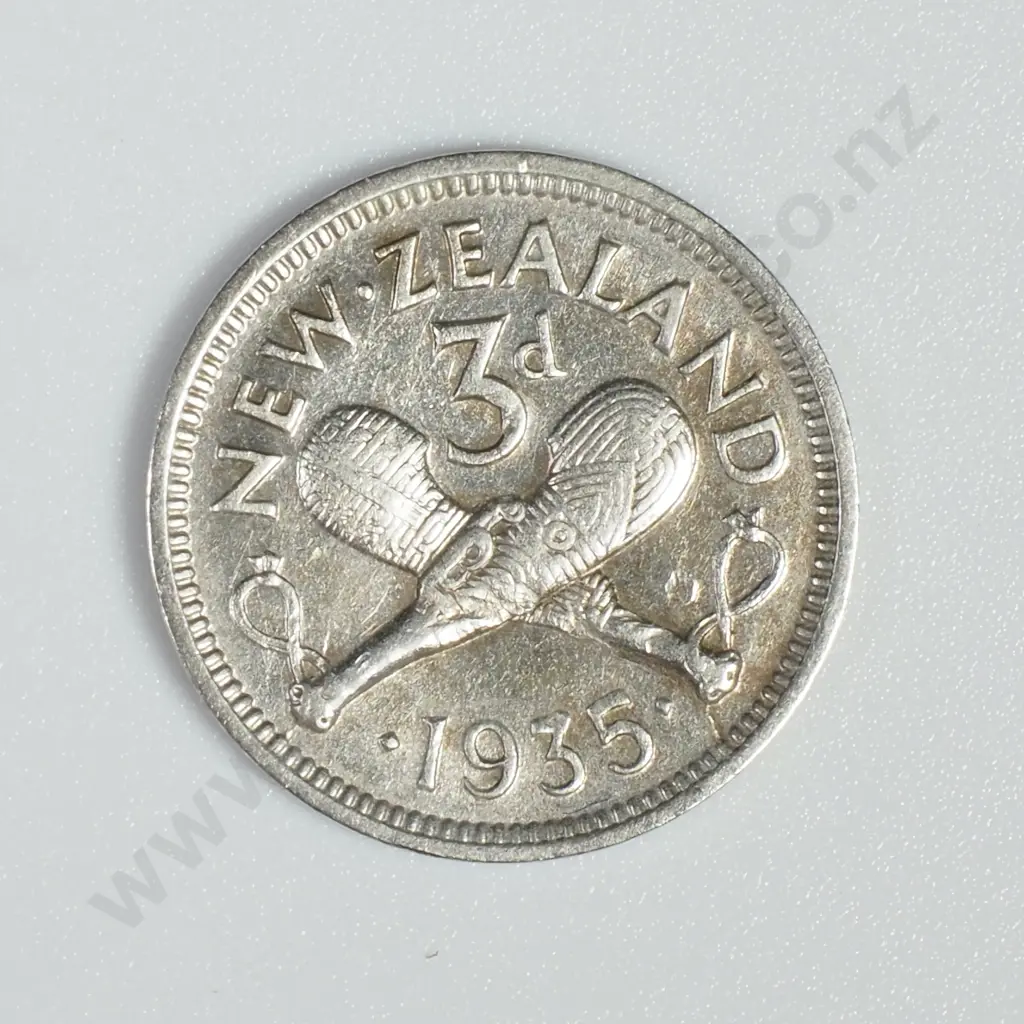 1935 NZ Threepence - Cleaned Image 1++