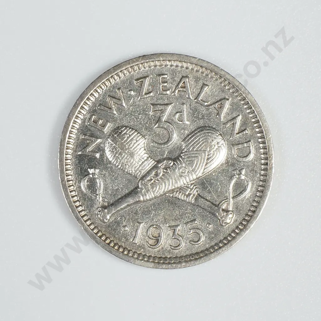 1935 NZ Threepence - Cleaned Image 1++