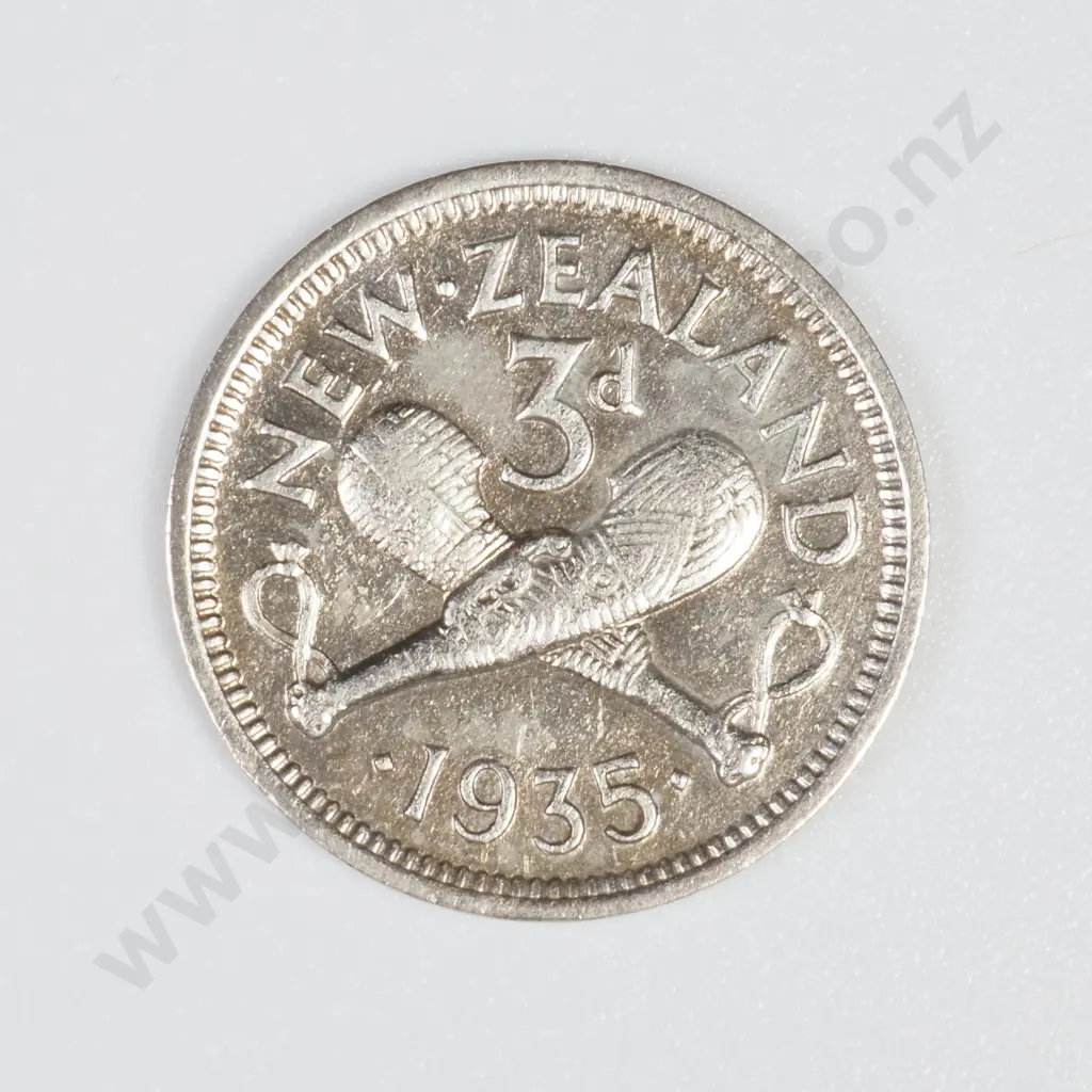 1935 NZ Threepence - Cleaned Image 1++