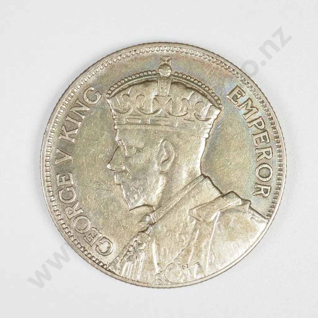 NZ 1936 Florin - Cleaned  Image 1++
