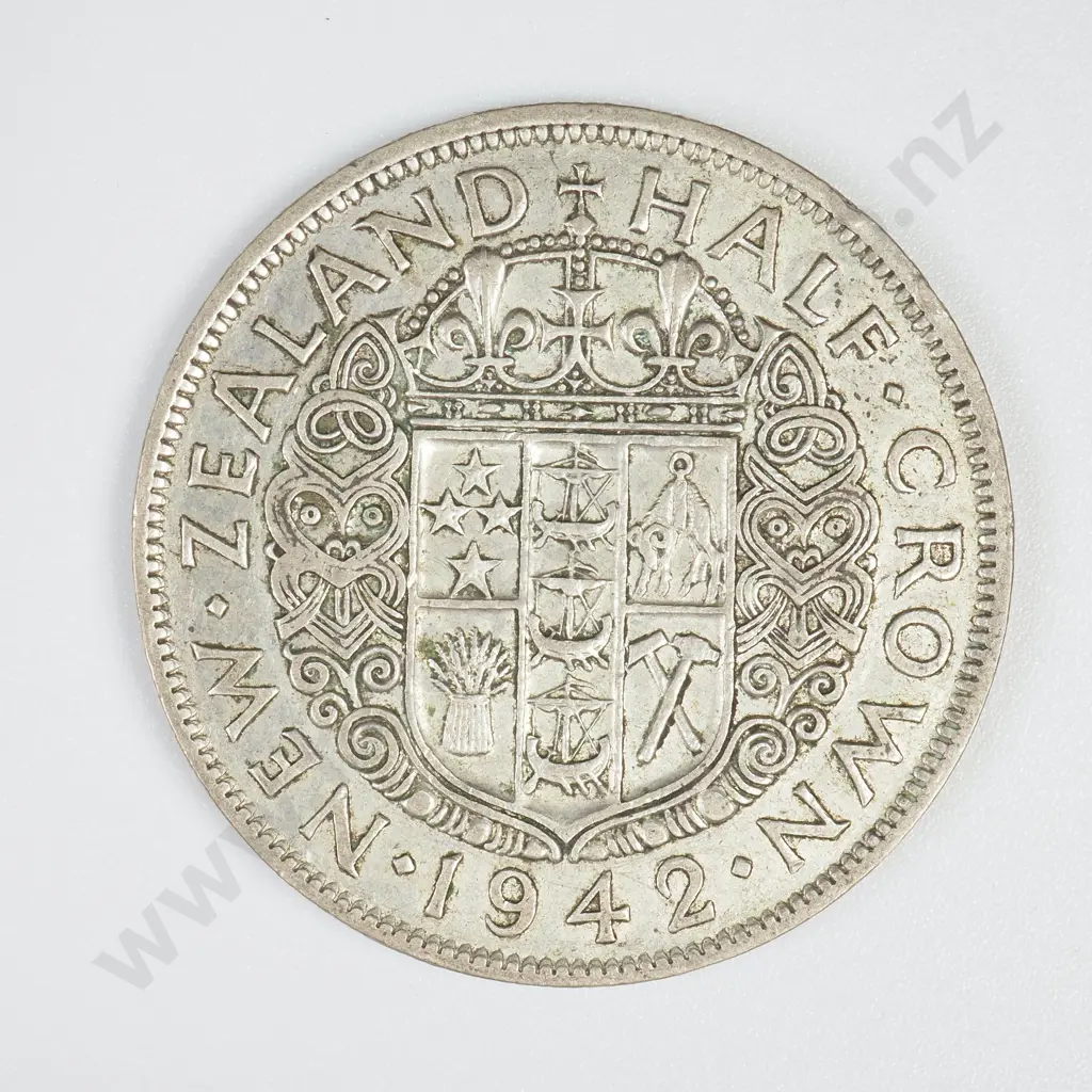1942 NZ Half Crown Image 1++
