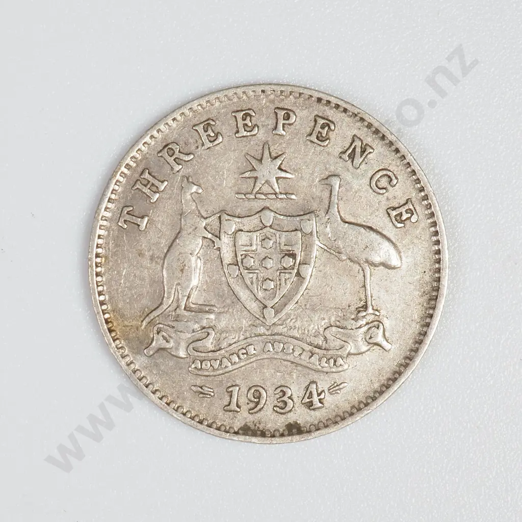 Australia 1934/3 Threepence - Scarce Image 1++