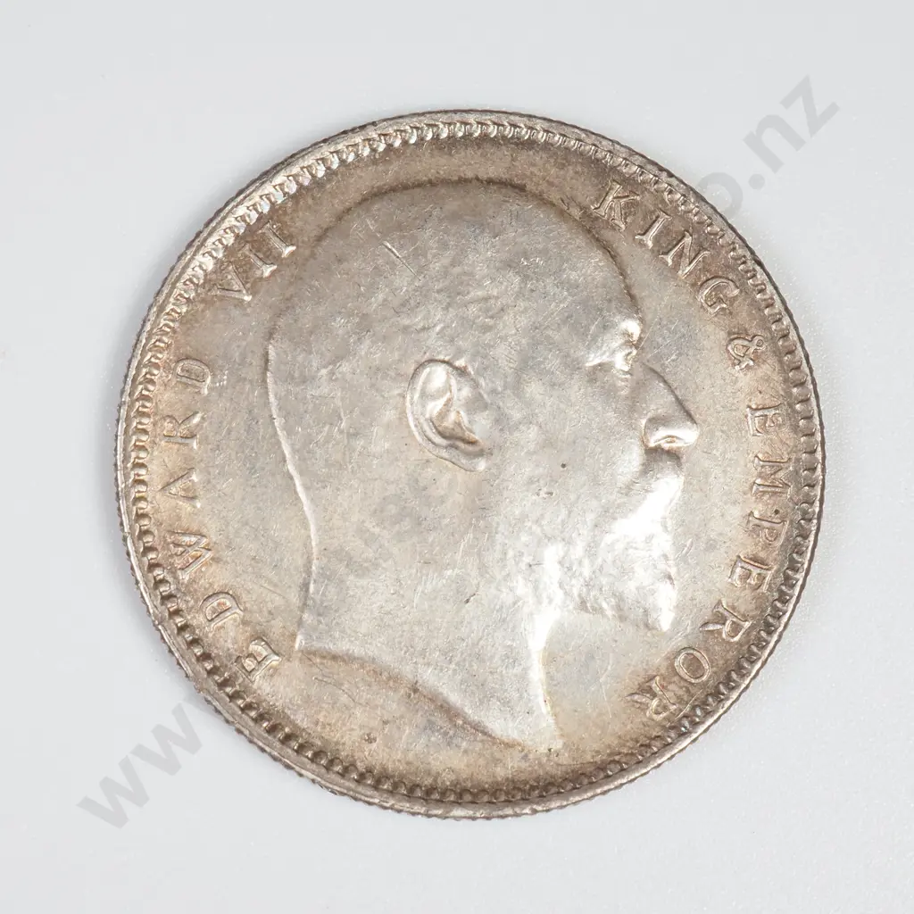 India 1906 Silver One Rupee, Extremely Fine Image 1++