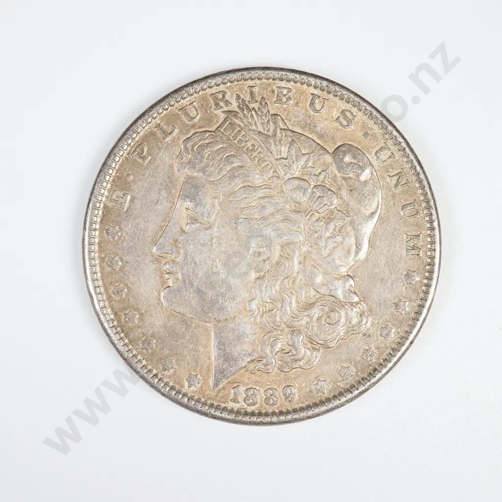 United States 1889 Silver Morgan Dollar, Very Fine Image 1++