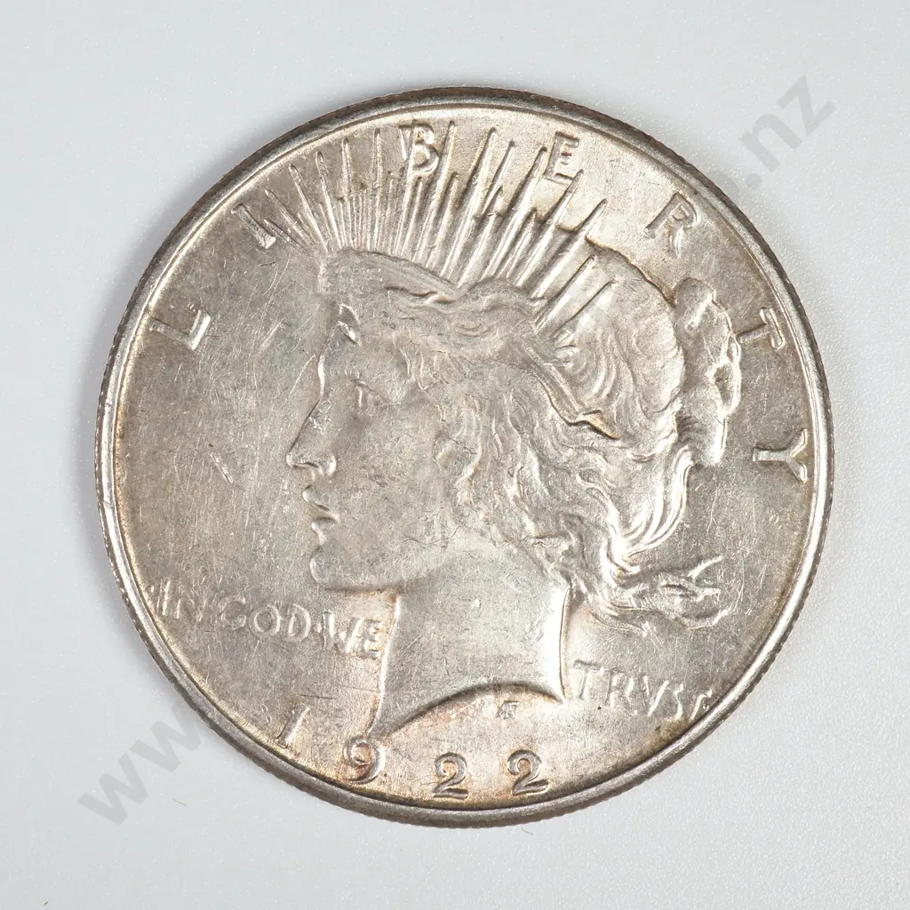United States 1922 S Silver Peace Dollar, Extremely Fine Image 1++