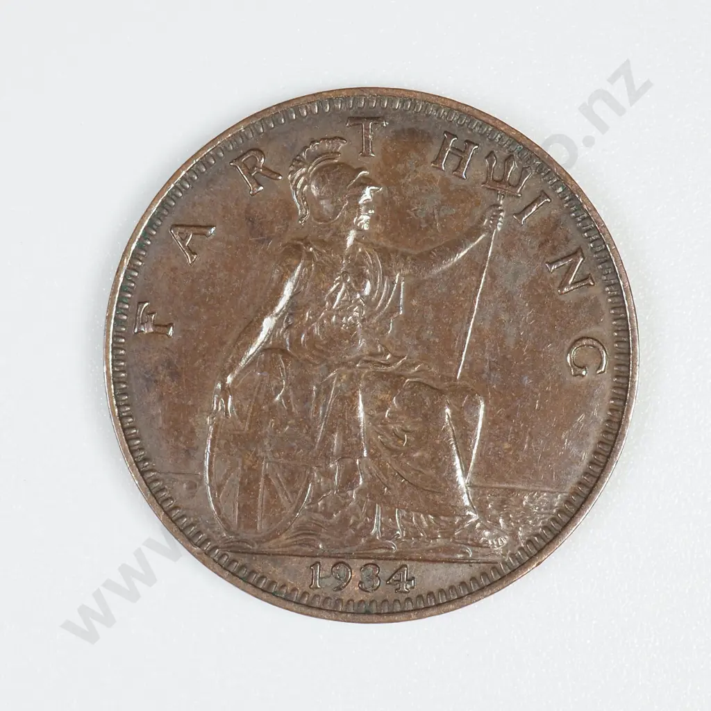 UK 1934 Farthing - Some traces of Mint Lustre Image 1++
