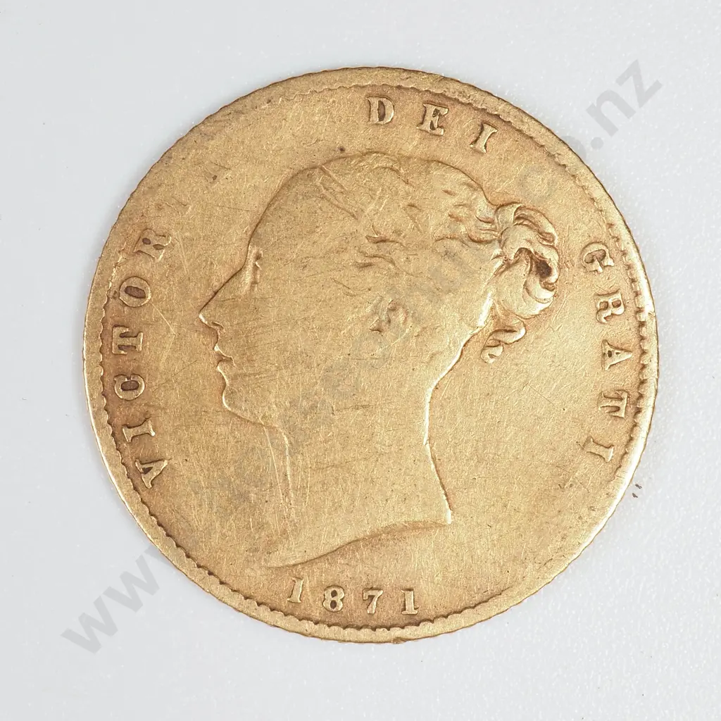 1871 UK Half Sovereign - Worn  Image 1++