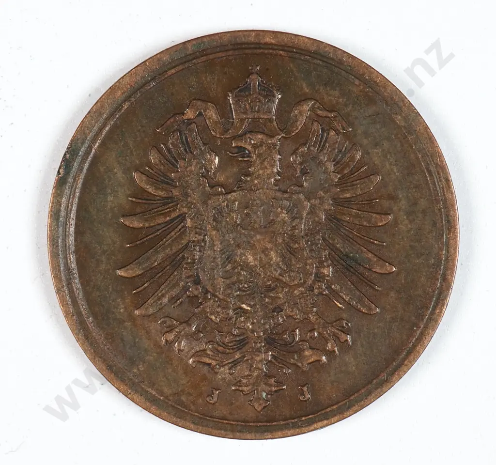 Germany 1885 'J' One Pfennig, Very Fine Image 1++
