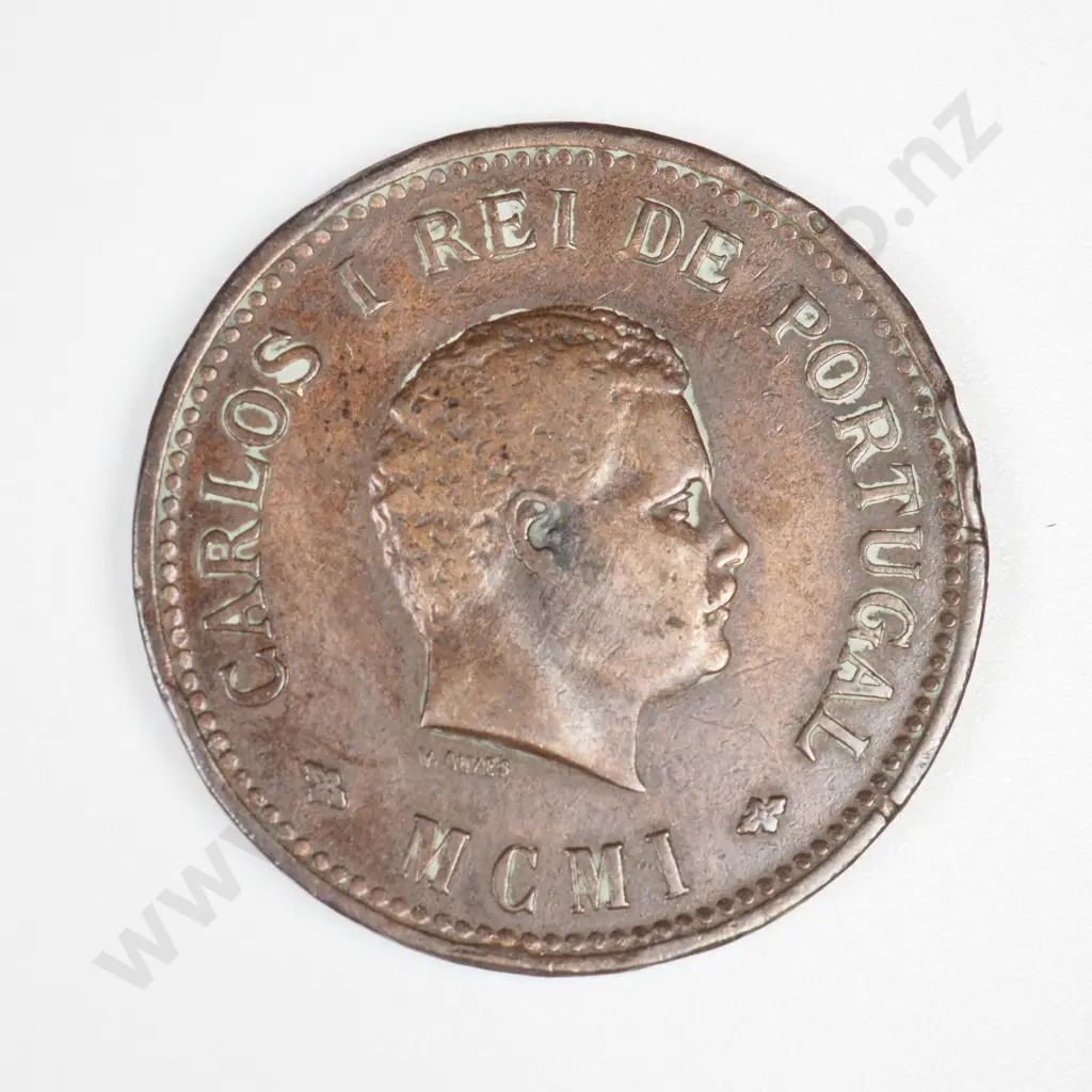 Portuguese India 1901 One Half Tanga, Very Fine Image 1++