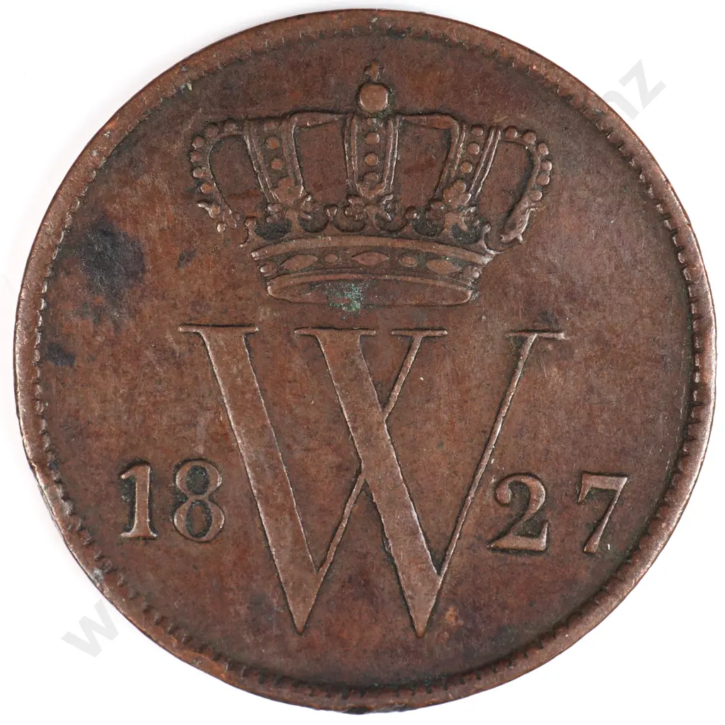 Netherlands 1822 One Cent, Very Fine Image 1++