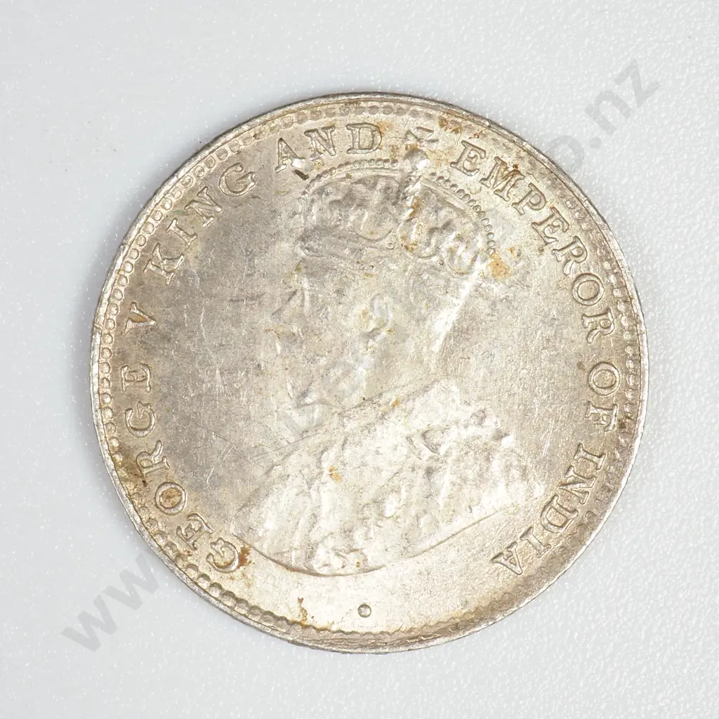 Ceylon 1920 Silver 10 Cents Image 1++