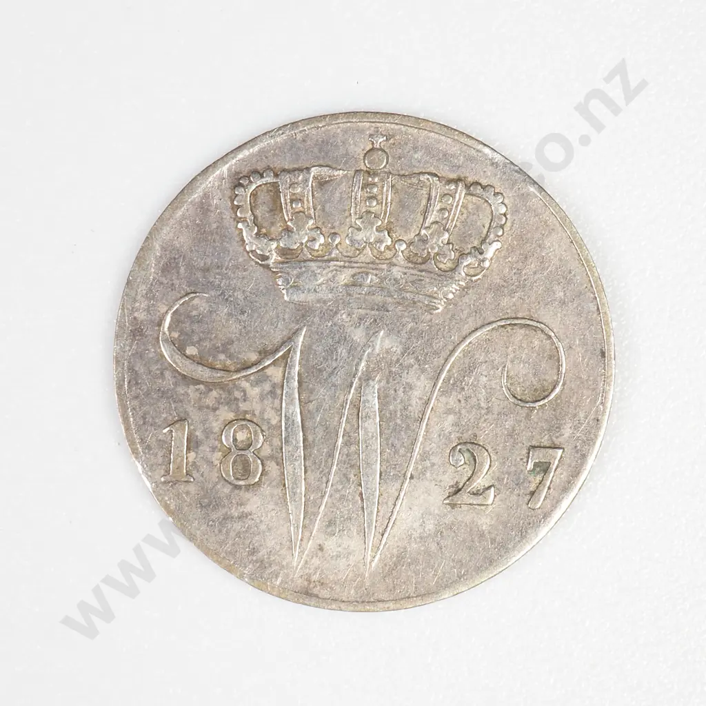 Netherlands 1827 Silver Five Cent Coins Image 1++