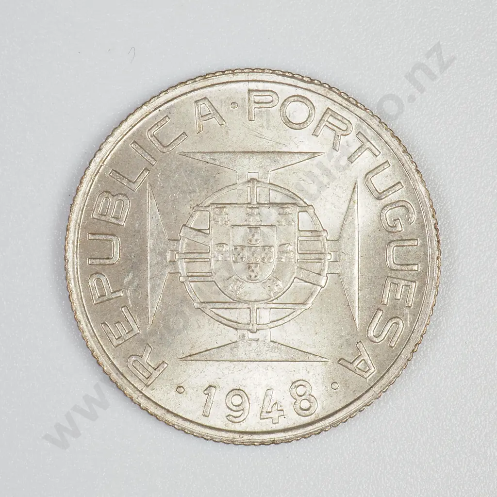 Timor 1948 Silver 50 Avos Image 1++