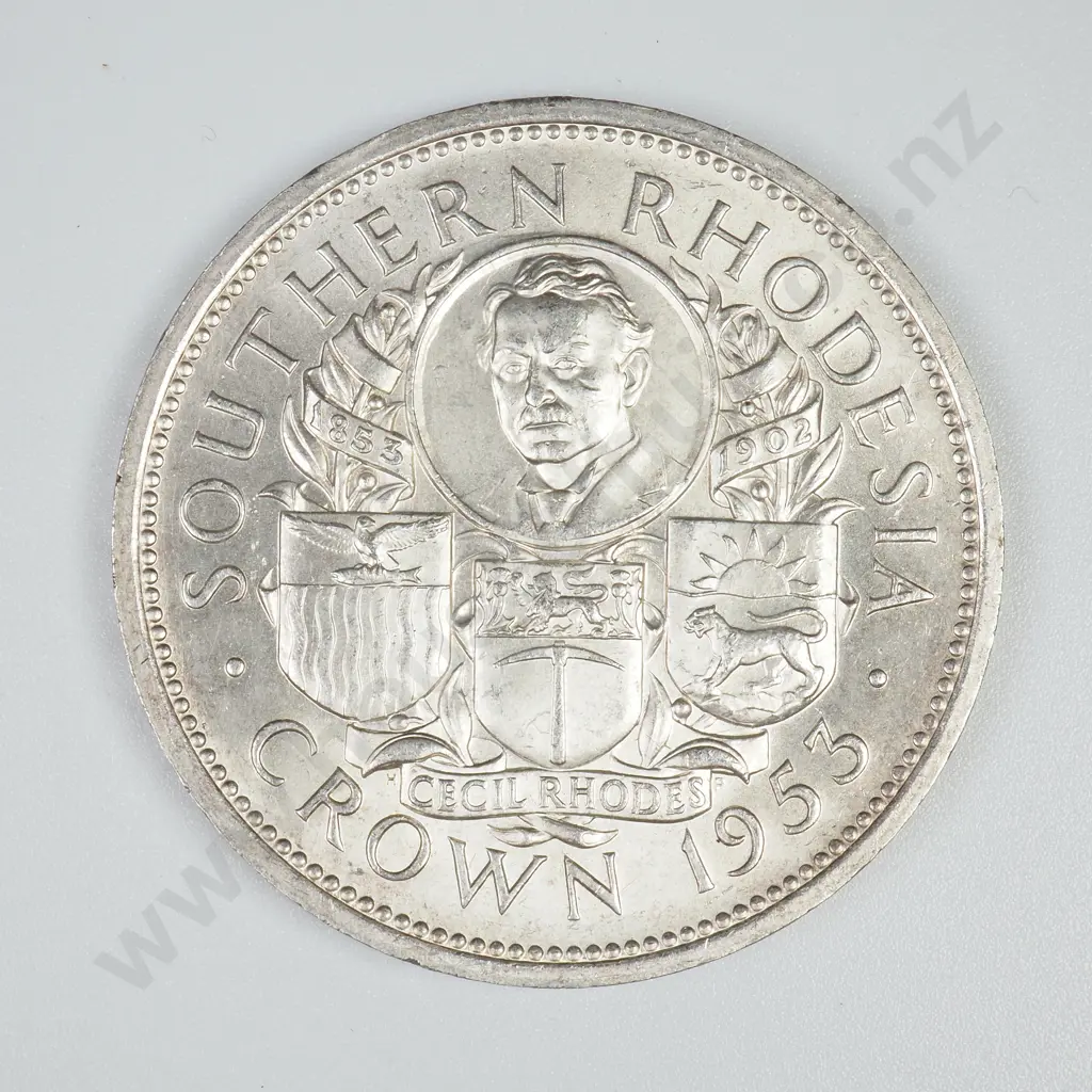 Southern Rhodesia 1953 Silver Crown, Uncirculated Image 1++