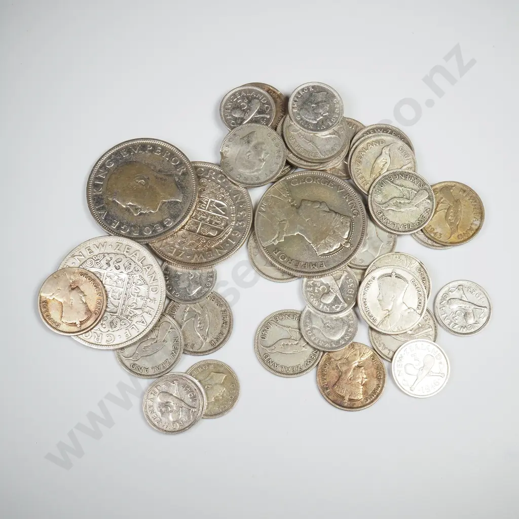 137.8 Grams of NZ 50% Silver Coinage - Some Cleaned Image 1++