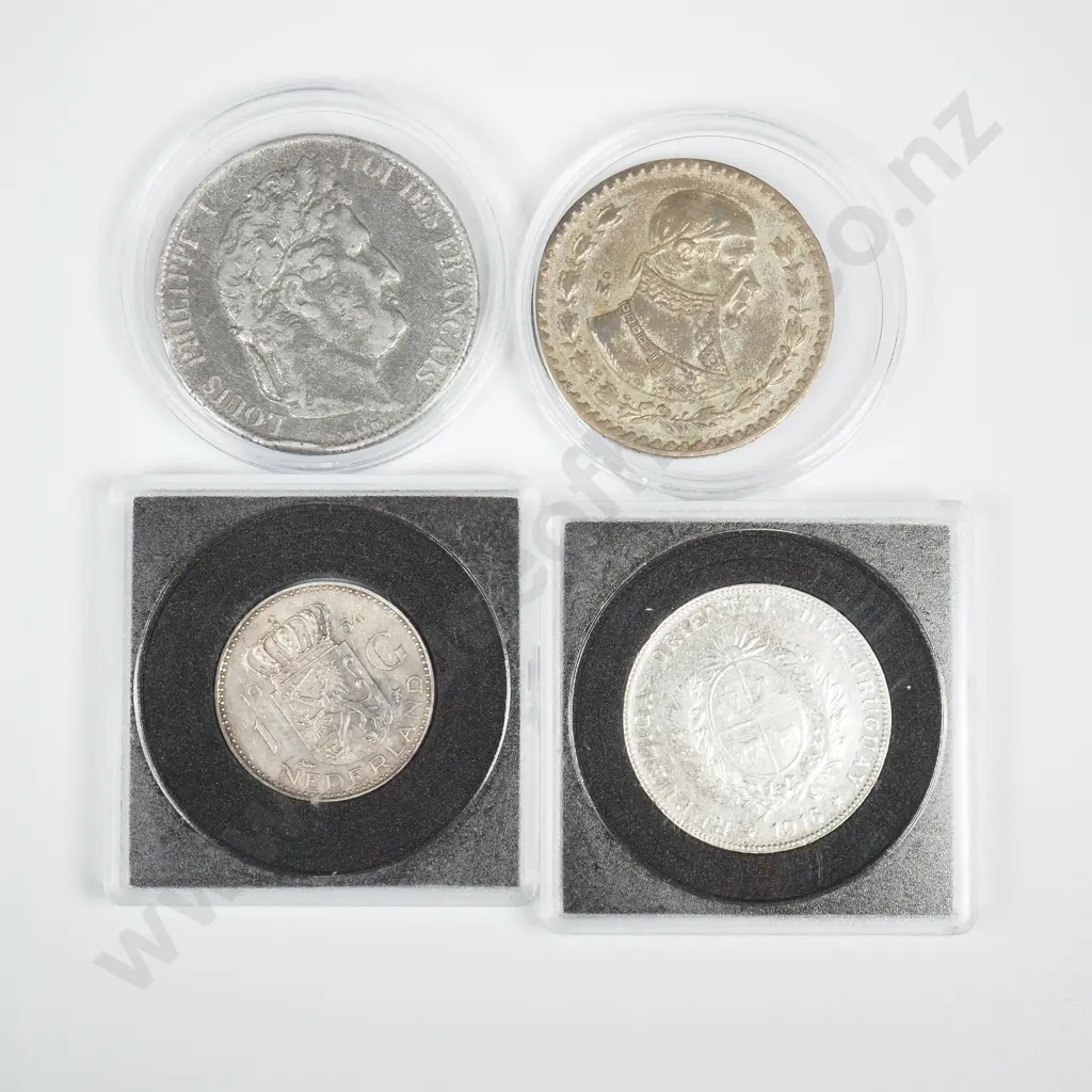 Four Interesting Silver Coins in Cases Image 1++