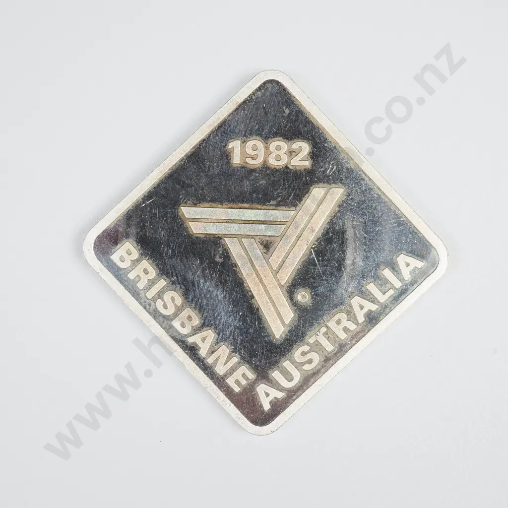 1982 Australia Commonwealth Games 25.4 Gram Fine Silver Ingot Image 1++
