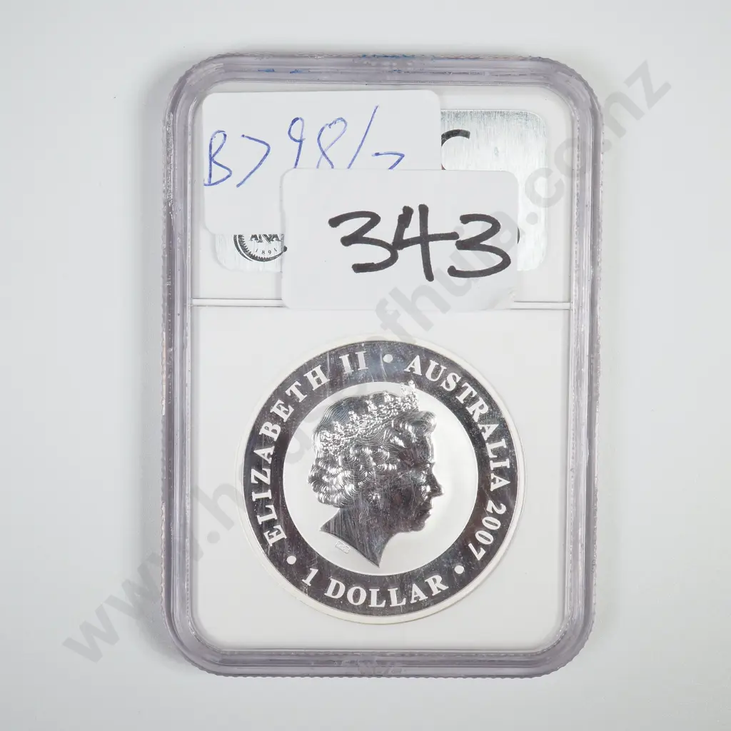 2007 Australia One Ounce Proof Silver Koala - Slabbed MS69 - One of the first 5000 Struck  Image 1++