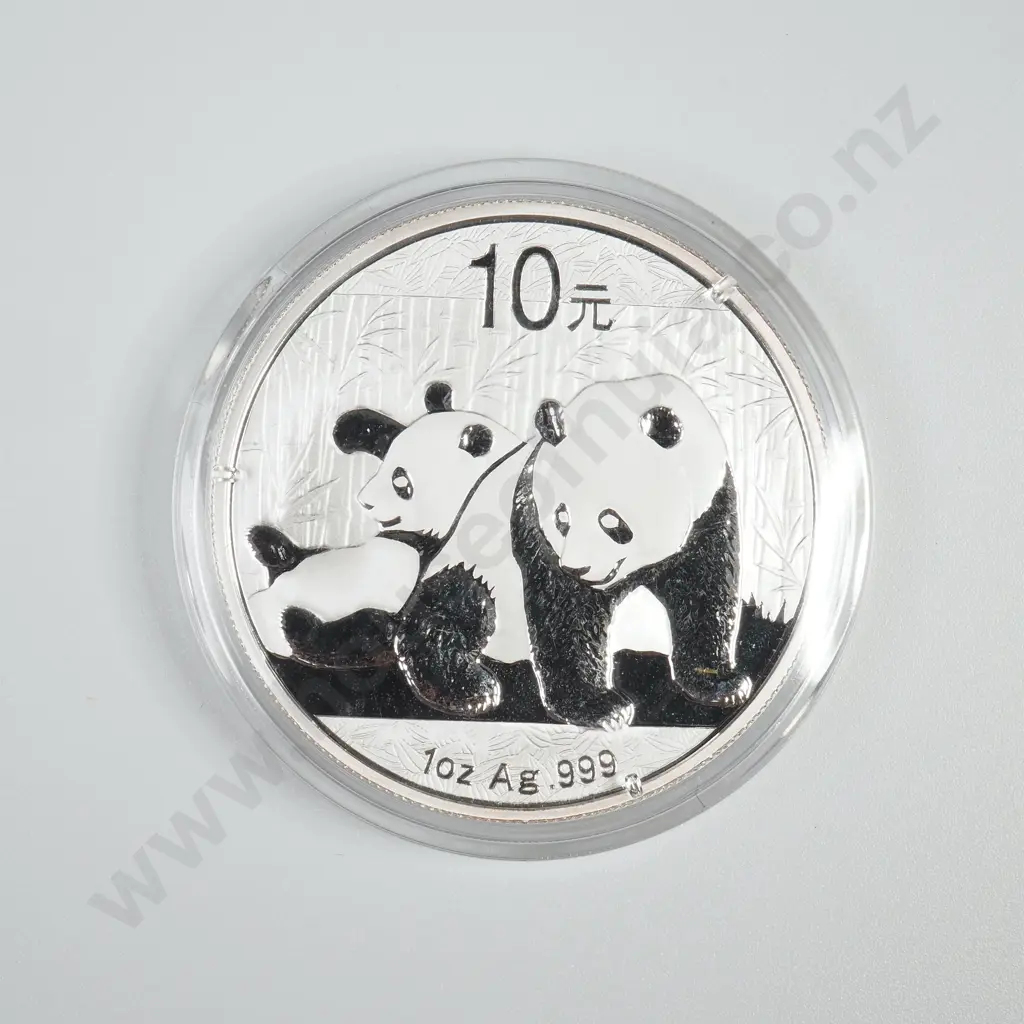 2010 China One Ounce Silver Panda Image 1++