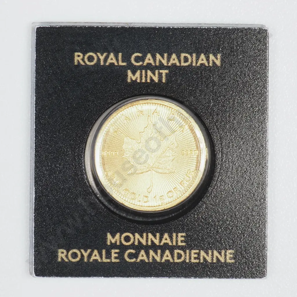 Canadian Mint One Gram Fine Gold Maple in Case Image 1++
