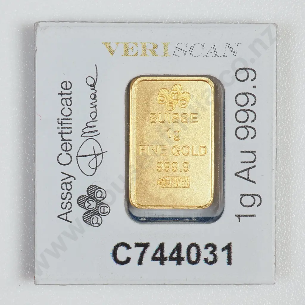 Pamp One Gram Fine Gold Bar in Case  Image 1++