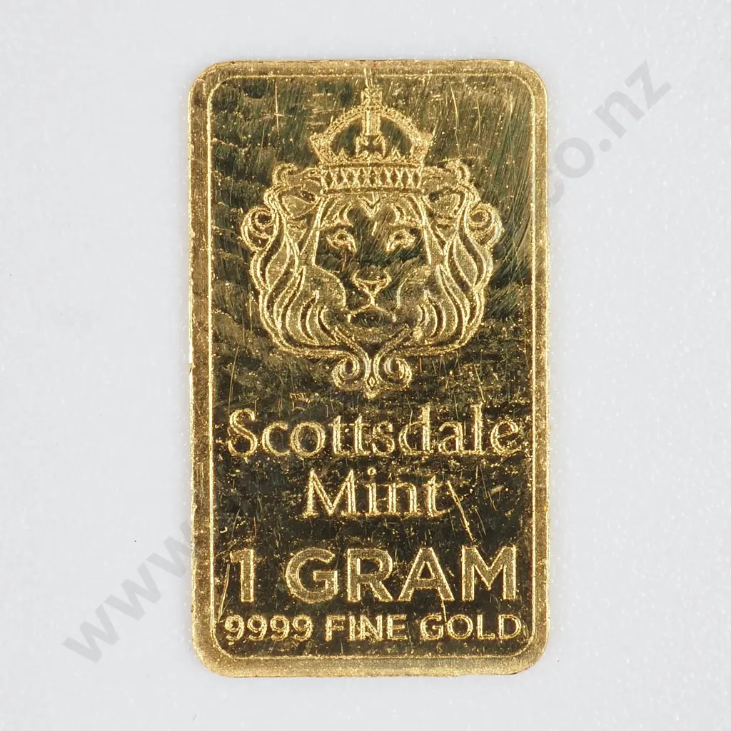Scottsdale Mint One Gram Fine Gold Bar Image 1++