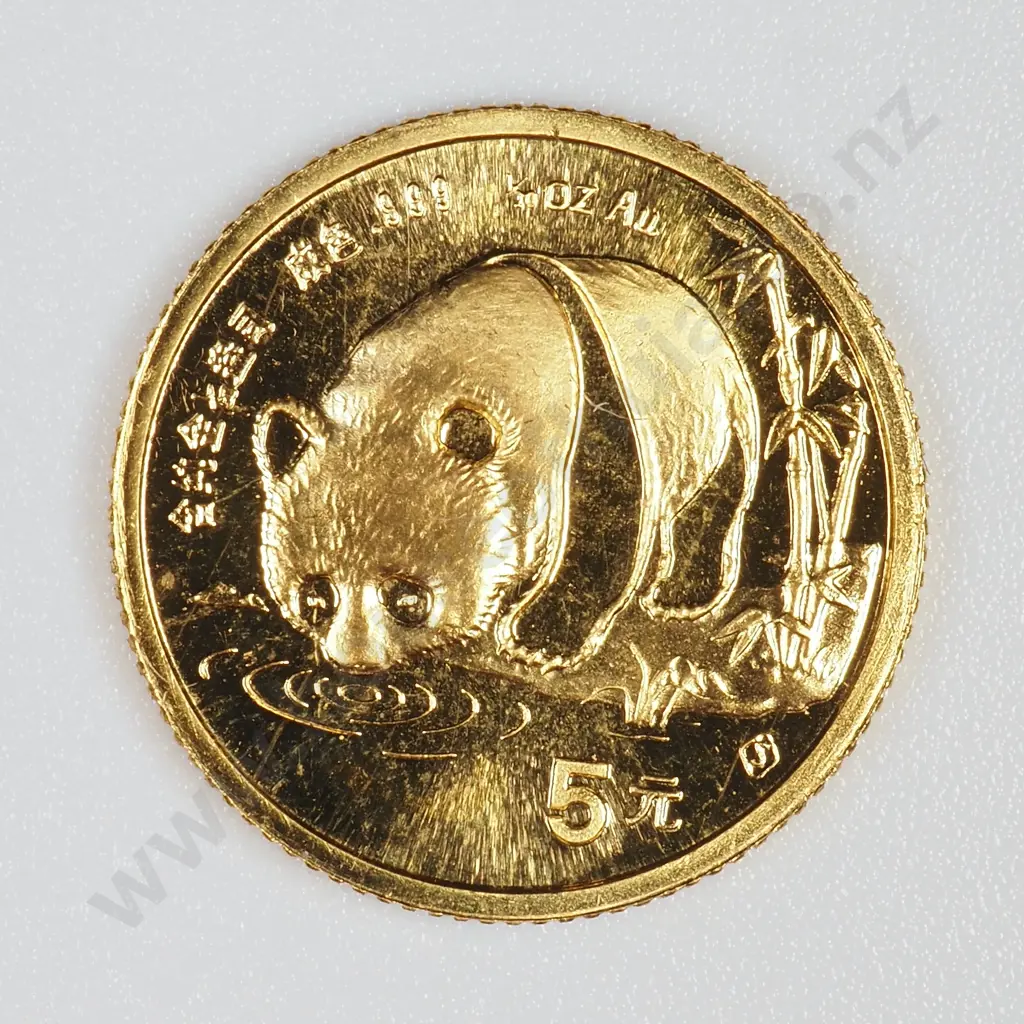 1987 Chinese 1/20 Ounce Fine Gold Panda Image 1++