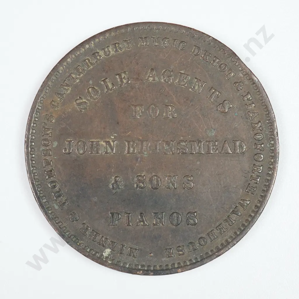 New Zealand 1 Penny 'Milner & Thompson' Token Image 1++